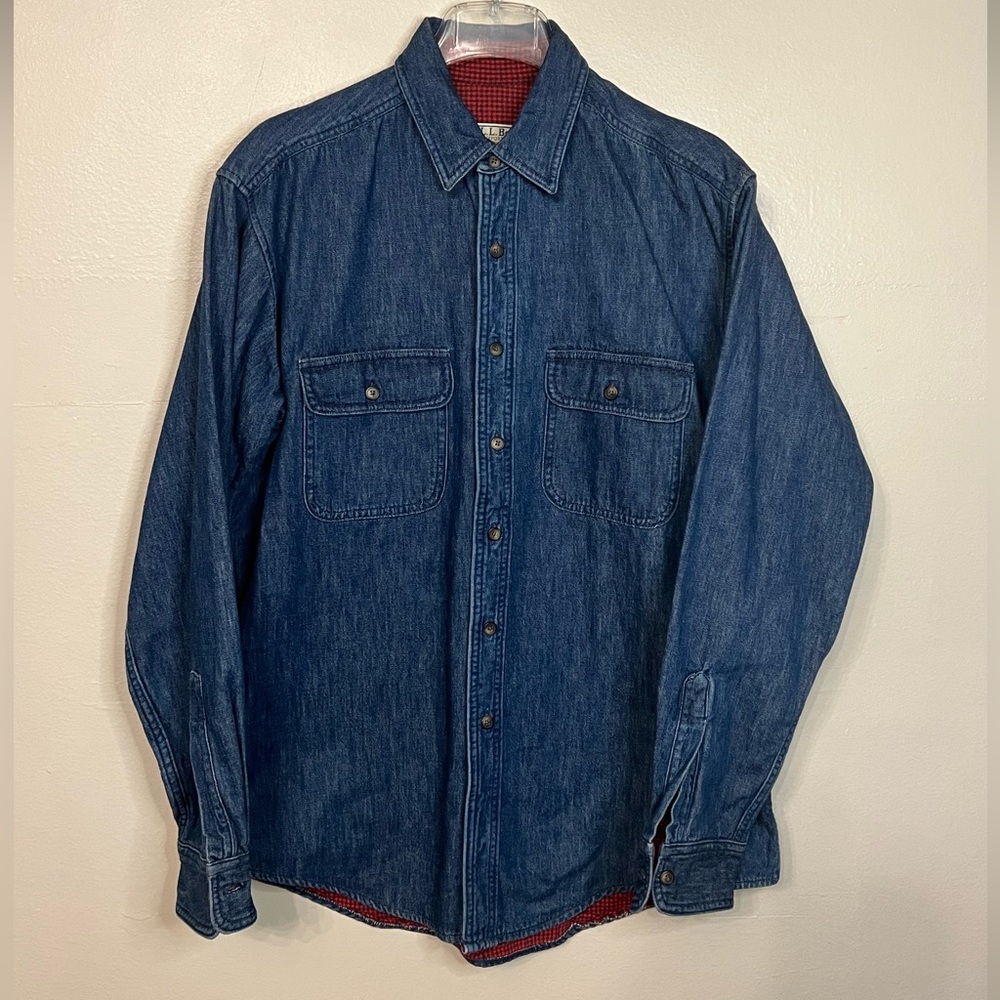Vintage L.L. Bean Flannel-Lined Hurricane Shirt - Medium (Reg)